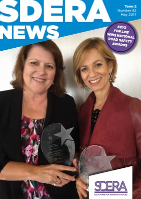 SDERA News Term 2 2017 cover. Anne Miller and Deb Zines