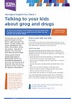 Talking to your child about grog and and drugs fact sheet image