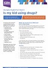 Is my kid using drugs fact sheet image
