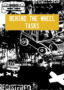 Behind the Wheel Tasks image with cartoon car